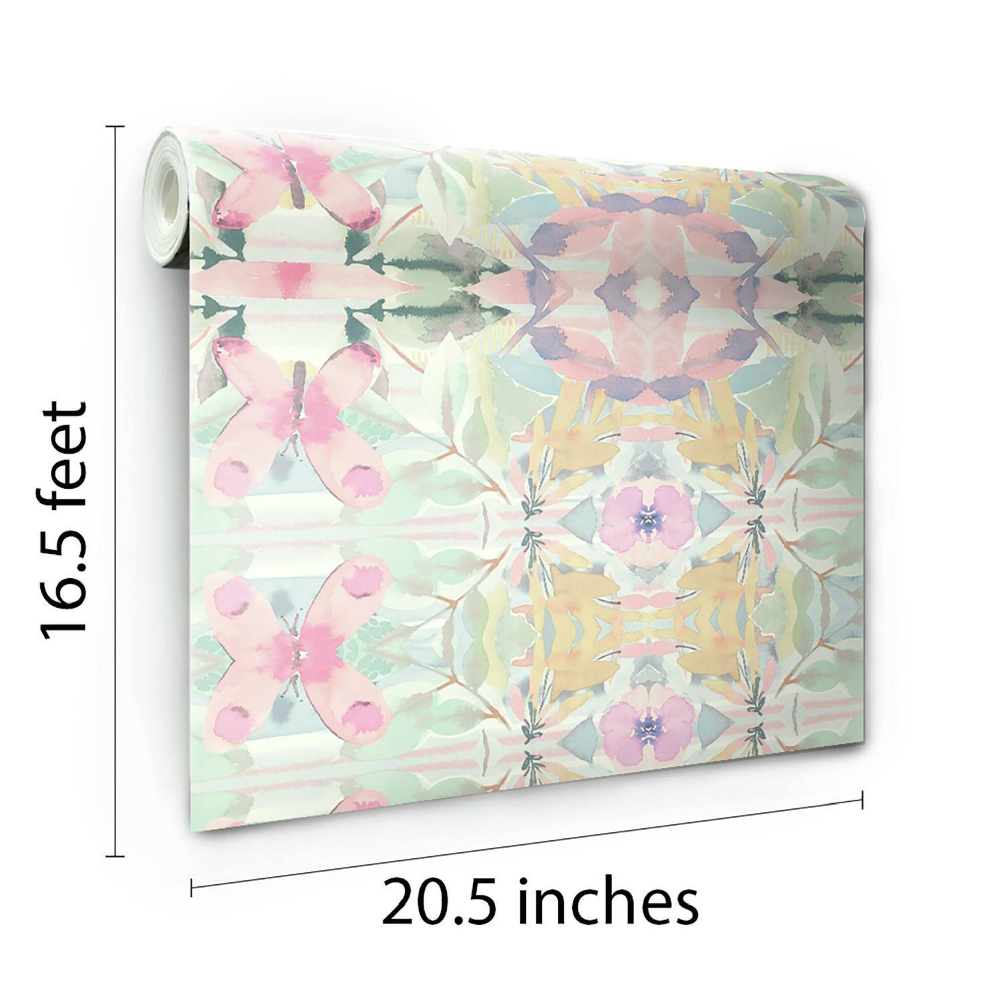 RoomMates Synchronized Floral Peel & Stick Wallpaper